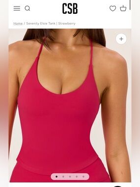 CSB Serenity Elsie Tank - Strawberry Sz S
